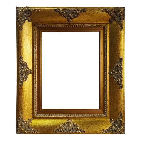 Handmade Frame 30x40 cm Berlin Gold Wide Band Made in Italy