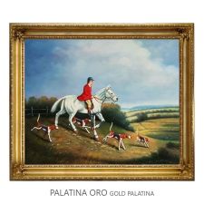 Handgeschilderd Olieverfschilderij op Doek 50x60 cm Elegante Ridder Made in Italy