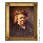 Handgeschilderd Olieverfschilderij op Doek 40x50 cm Man Pet Made in Italy