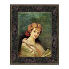 Quadro Olio op Tafel 30x40 cm Vrouw van Greuze Handgemaakt Made in Italy