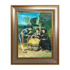 Quadro Olio Tavola 30x40 cm Spaanse Kostuums Manet Goya Handgemaakt