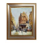 Quadro Olio op Tafel 30x40 cm Nederlands Landschap Handgemaakt Made in Italy