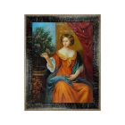Quadro Allegoria Flora  Olie op Tafel 30x40 cm Olie Made in Italy