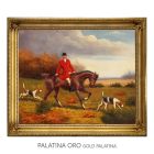 Handgeschilderd Olieverfschilderij op Doek 50x60 cm Galoppo Campagna Made in Italy