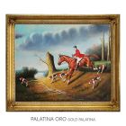 Handgeschilderd Olieverfschilderij op Doek 50x60 cm Grijze Paard Made in Italy
