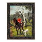 Hand-Painted Oil Painting Canvas Frame 50x70 cm Hunter Jacket Made in Italy