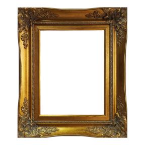 Baroque Artisan Frame in Wood 30x40cm Berlin Antique Gold Made in Italy