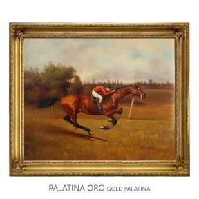 Handgeschilderd Olieschilderij op Doek 50x60 cm Paard in Galop Made in Italy