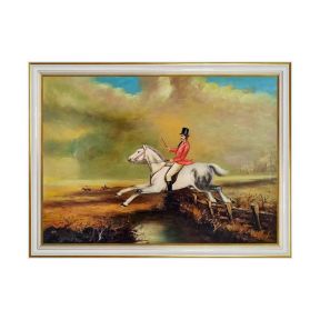 Hand-Painted Oil Painting on Canvas Frame 70x50 cm Salto Fossato Made in Italy