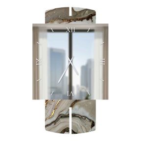 Stone Collection Square Marble 4 Glossy Resin Watch Made in Italy