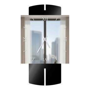 Stone Collection Square Black Watch with Glossy Resin Made in Italy