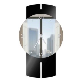 Stone Collection Circular Black Watch with Glossy Resin Made in Italy