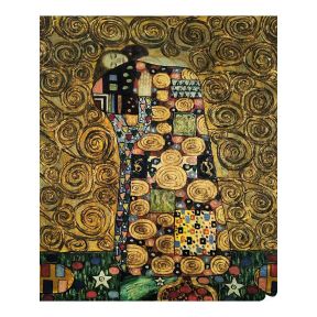 Hand Painted 50x60 cm Tribute The Kiss Klimt D5 Made in Italy