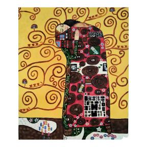 Hand Painted 50x60 cm Tribute The Kiss Klimt D7 Made in Italy